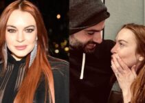 Lindsay Lohan se mostró enamorada y exhibió el lujoso anillo de compromiso de casi 6 quilates.