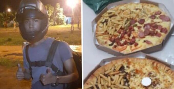 Madre pidió una pizza solo para apoyar al hijo en su primer día de trabajo como repartidor.