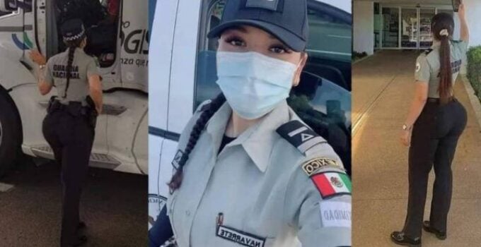 Oficial de la Guardia Nacional de México se convierte en sensación en las redes gracias a su belleza natural
